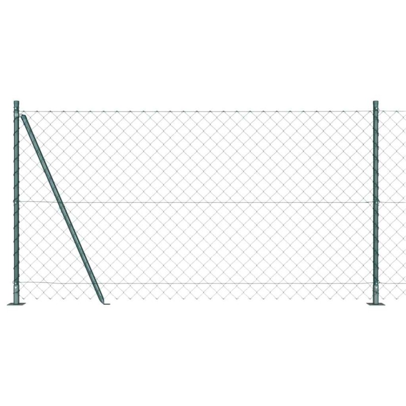 vidaXL Set di pali del recinto Argento 10 x 1.2 m Acciaio zincato vidaXL Set di pali del recinto Argento 10 x 1.2 m Acciaio zincato