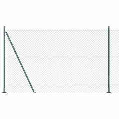 vidaXL Set di pali del recinto Argento 10 x 1.4 m Acciaio zincato