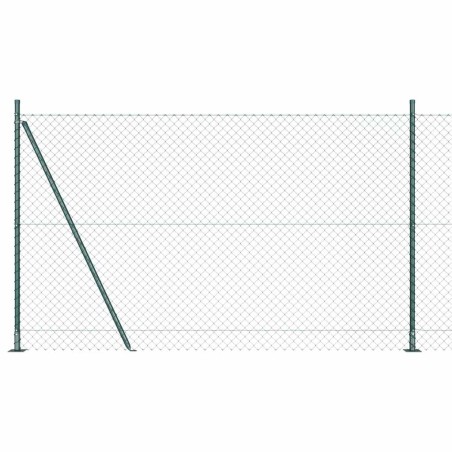 vidaXL Set di pali del recinto Argento 10 x 1.4 m Acciaio zincato