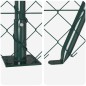 vidaXL Set di pali del recinto Argento 10 x 1.4 m Acciaio zincato