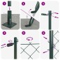 vidaXL Set di pali del recinto Argento 10 x 1.4 m Acciaio zincato