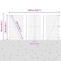 vidaXL Set di pali del recinto Argento 10 x 1.4 m Acciaio zincato