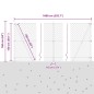 vidaXL Set di pali del recinto Argento 10 x 1.5 m Acciaio zincato
