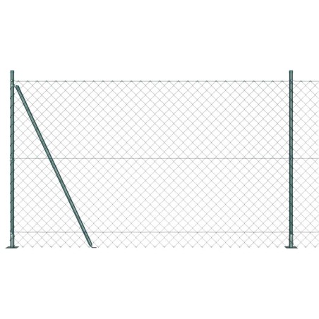 vidaXL Set di pali del recinto Argento 10 x 1.6 m Acciaio zincato