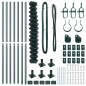 vidaXL Set di pali del recinto Argento 10 x 1.6 m Acciaio zincato vidaXL Set di pali del recinto Argento 10 x 1.6 m Acciaio zincato