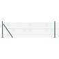 vidaXL Set di pali del recinto Argento 25 x 0,6 m Acciaio zincato