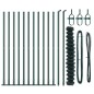 vidaXL Set di pali del recinto Argento Large Acciaio zincato vidaXL Set di pali del recinto Argento Large Acciaio zincato