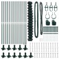 vidaXL Set di pali del recinto Argento Large Acciaio zincato vidaXL Set di pali del recinto Argento Large Acciaio zincato