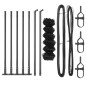 vidaXL Set di pali del recinto Argento 10 x 0.4 m Acciaio zincato vidaXL Set di pali del recinto Argento 10 x 0.4 m Acciaio zincato