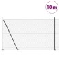 vidaXL Set di pali del recinto Argento 10 x 1.6 m Acciaio zincato vidaXL Set di pali del recinto Argento 10 x 1.6 m Acciaio zincato
