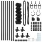 vidaXL Set di pali del recinto Argento 10 x 0.6 m Acciaio zincato vidaXL Set di pali del recinto Argento 10 x 0.6 m Acciaio zincato