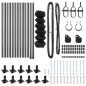 vidaXL Set di pali del recinto Argento 25 x 0,6 m Acciaio zincato