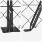 vidaXL Set di pali del recinto Argento 25 x 0.8 m Acciaio zincato
