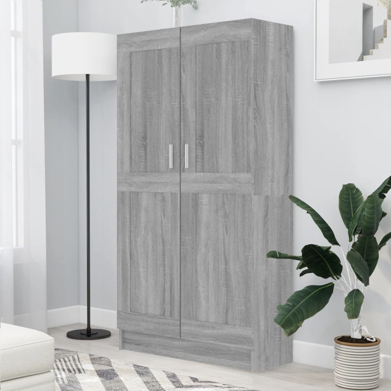 Libreria Grigio Sonoma 82,5x30,5x150 cm in Legno Multistrato Libreria Grigio Sonoma 82,5x30,5x150 cm in Legno Multistrato
