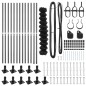 vidaXL Set di pali del recinto Argento 25 x 1,2 m Acciaio zincato
