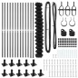vidaXL Set di pali del recinto Argento 25 x 1.5 m Acciaio zincato
