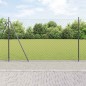 vidaXL Set di pali del recinto Argento 25 x 1.6 m Acciaio zincato