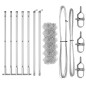 vidaXL Set di pali del recinto Argento 10 x 0.6 m Acciaio zincato vidaXL Set di pali del recinto Argento 10 x 0.6 m Acciaio zincato