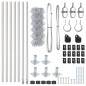 vidaXL Set di pali del recinto Argento 10 x 0.6 m Acciaio zincato vidaXL Set di pali del recinto Argento 10 x 0.6 m Acciaio zincato