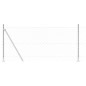 vidaXL Set di pali del recinto Argento 10 m x 0.8 m Acciaio zincato