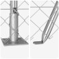 vidaXL Set di pali del recinto Argento 10 m x 0.8 m Acciaio zincato