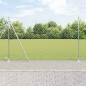 vidaXL Set di pali del recinto Argento 10 x 1.5 m Acciaio zincato