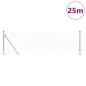 vidaXL Set di pali del recinto Argento 25 x 0.6 m Acciaio zincato