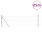 vidaXL Set di pali del recinto Argento 25 x 0.6 m Acciaio zincato