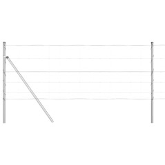 vidaXL Recinzione 0,8 x 25 m in acciaio galvanizzato