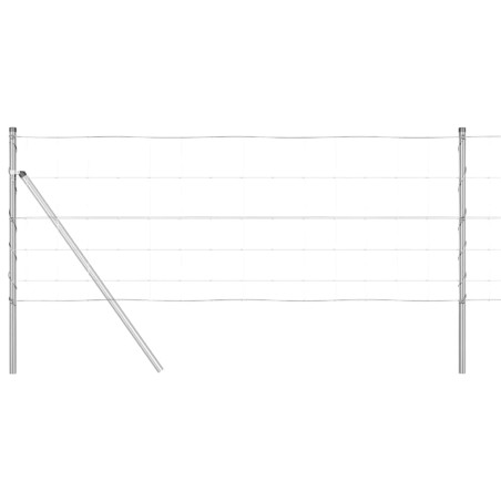 vidaXL Recinzione 0,8 x 25 m in acciaio galvanizzato