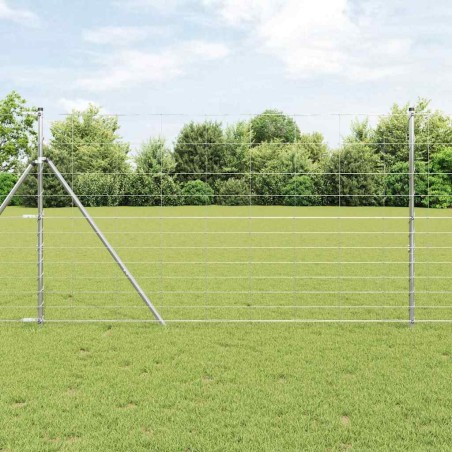 vidaXL Recinzione da Campo 1,4 x 25 m in Acciaio Zincato