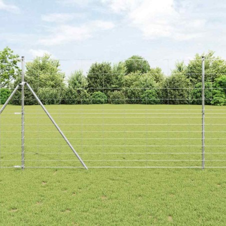 vidaXL Recinzione per Campo 1.5x25 m in Acciaio Galvanizzato