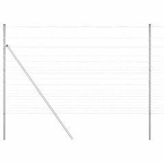 vidaXL Recinzione da Campo 1,5 x 25 m in Acciaio Zincato