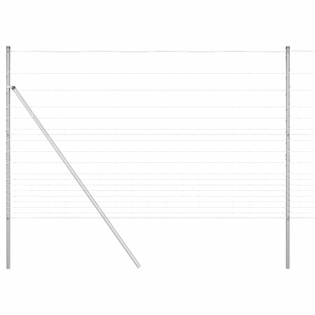 vidaXL Recinzione da Campo 1,5 x 25 m in Acciaio Zincato