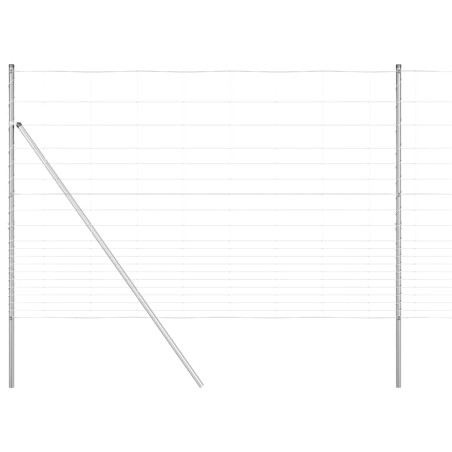 vidaXL Recinzione da Campo 1,6 x 25 m in Acciaio Zincato