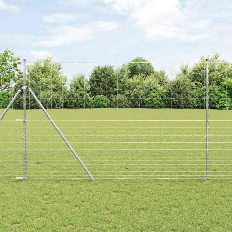vidaXL Recinzione da Campo 1,6 x 25 m in Acciaio Zincato