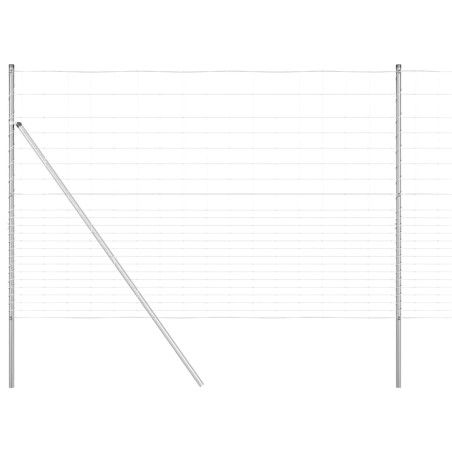 vidaXL Recinzione da Campo 1,6 x 25 m in Acciaio Zincato