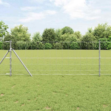 vidaXL Recinzione per Campo 0.8x50 m in Acciaio Zincato