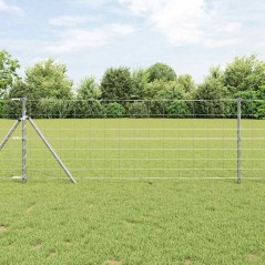 vidaXL Recinzione da Campo 0,8x50 m in acciaio zincato