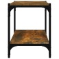Mobile TV Rovere Fumo 60x33x41 cm Legno Multistrato e Acciaio