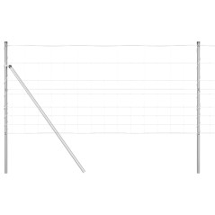 vidaXL Recinzione da Campo 1 x 50 m in Acciaio Zincato