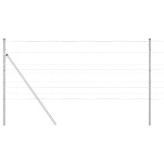 vidaXL Recinzione da Campo 1x50 m in acciaio galvanizzato