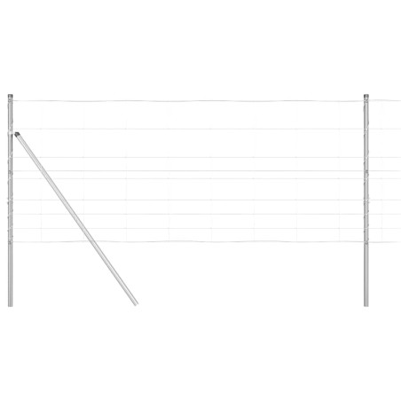 vidaXL Recinzione da Campo 1x50 m in acciaio galvanizzato