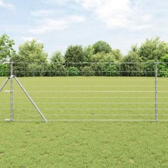 vidaXL Recinzione da Campo 1x50 m in Acciaio Zincato