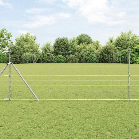 vidaXL Recinzione da Campo 1x50 m in Acciaio Zincato