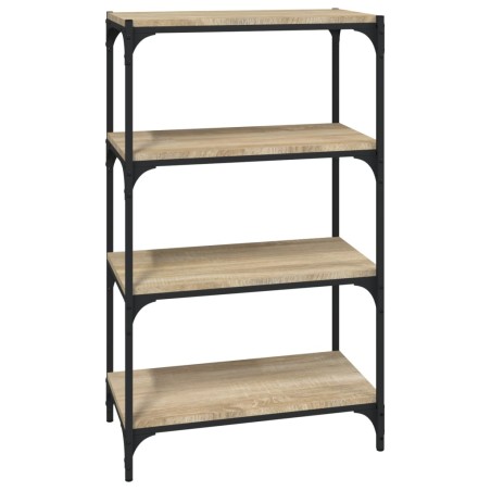 Libreria Rovere Sonoma 60x33x100 cm Legno Multistrato e Acciaio
