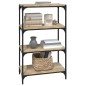 Libreria Rovere Sonoma 60x33x100 cm Legno Multistrato e Acciaio
