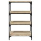 Libreria Rovere Sonoma 60x33x100 cm Legno Multistrato e Acciaio