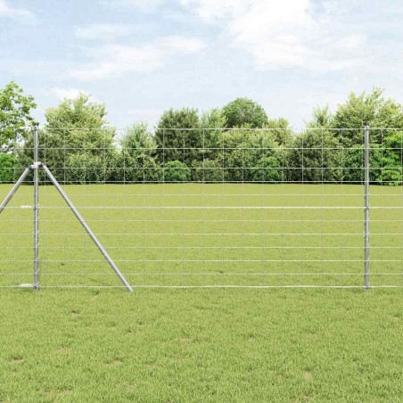 vidaXL Recinto da Campo 1,2 x 50 m in Acciaio Zincato