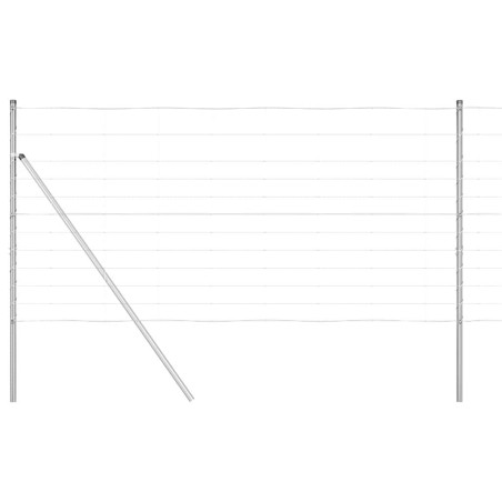 vidaXL Recinzione da Campo 1,2 x 50 m in Acciaio Galvanizzato